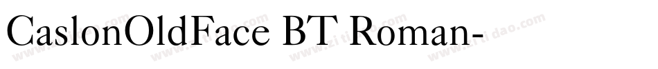 CaslonOldFace BT Roman字体转换